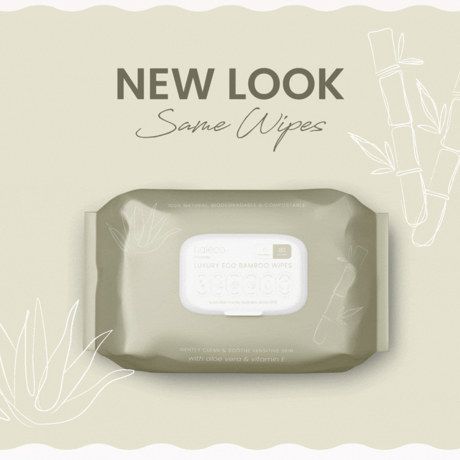 Haléco by Luvme 80pk Bamboo Wipes | 12 PACKS