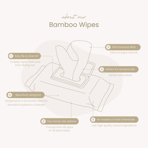 Pandas 80pk Bamboo Wipes | 6 PACKS