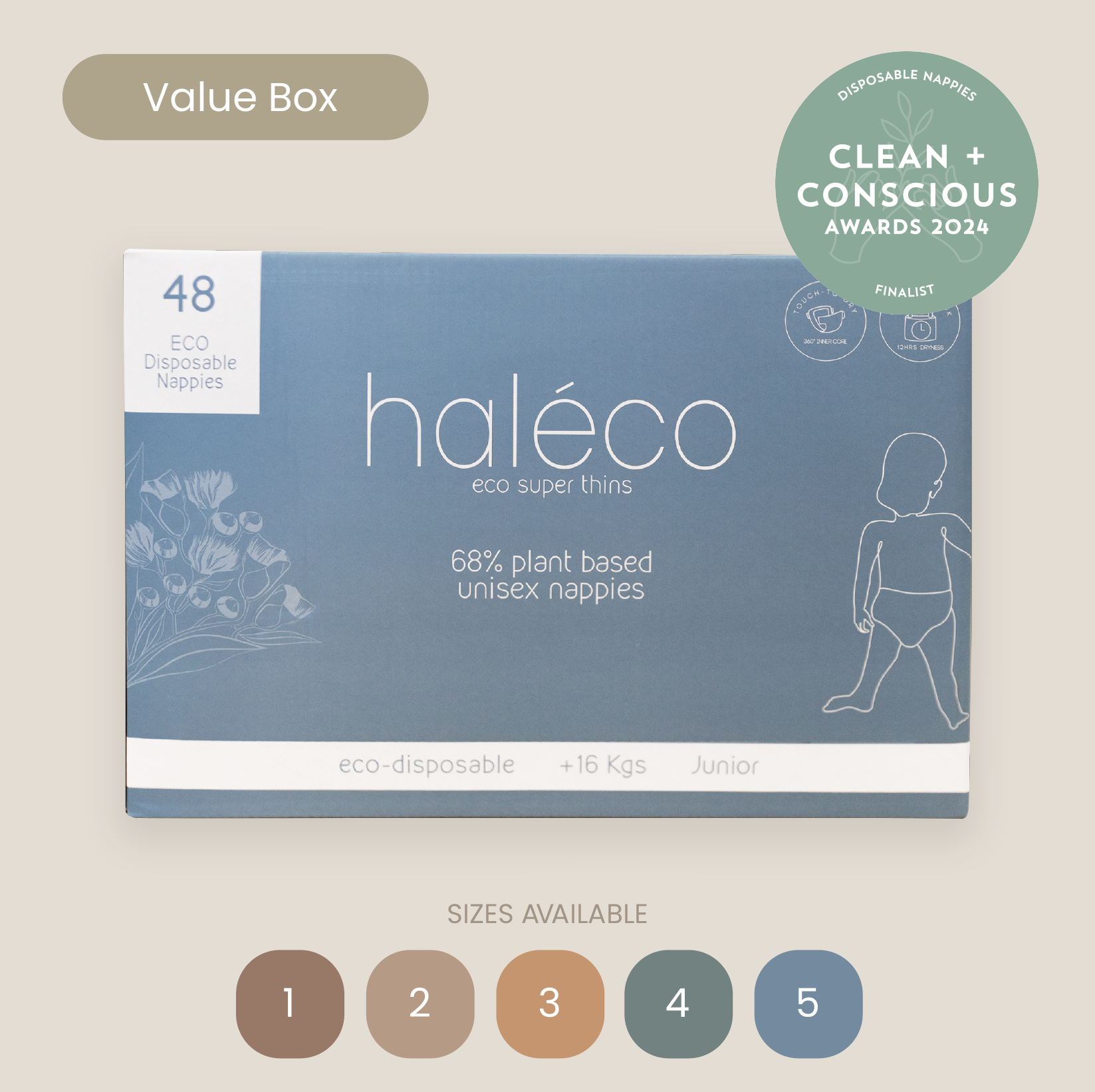 Haléco Plant Nappies | SINGLE BOX