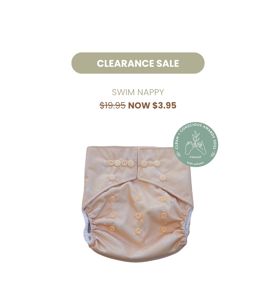 Pandas Reusable Swim Nappy | SHELL