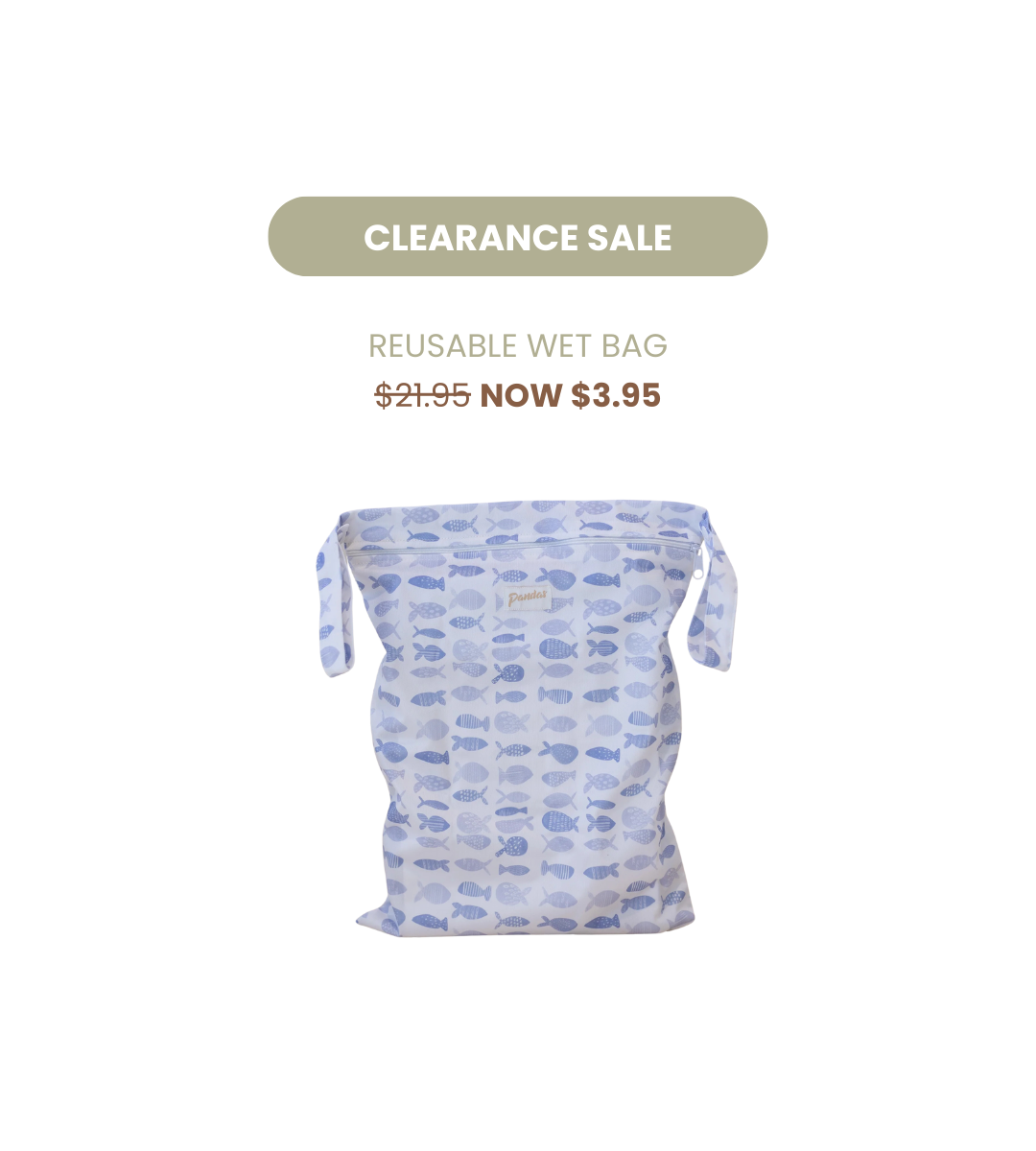 Pandas Reusable Wet Bag | FISH
