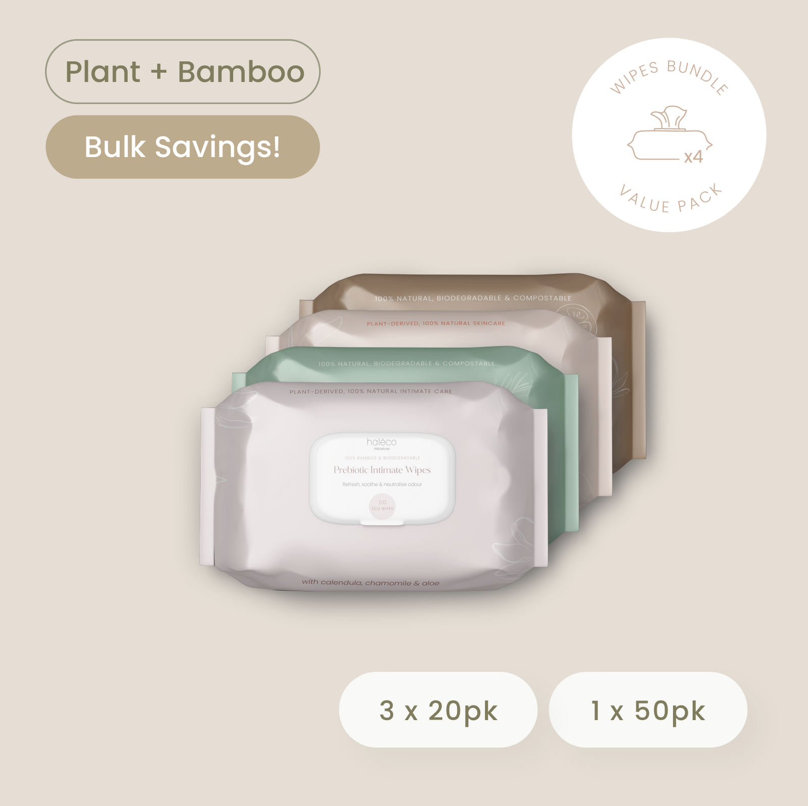 Haléco by Luvme Value Wipes Bundle | 4 PACKS